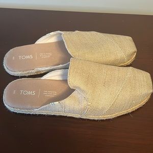 Toms mules champagne colored